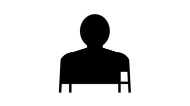 Hırsız suç çizgisi simgesi canlandırması