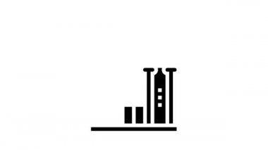 Kilise binası glyph simgesi canlandırması