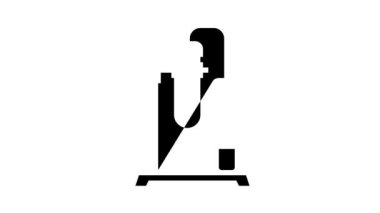 Kalk ve tüp glyph simgesi animasyonuyla klemp yap