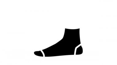 Ortadaki sıcak çorap kabartma simgesi canlandırması