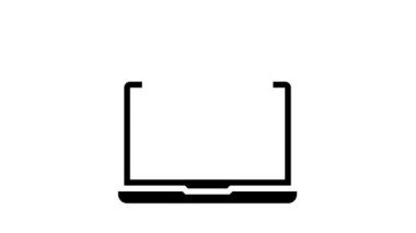 Çevrimiçi yatırım dizüstü bilgisayar simgesi canlandırması