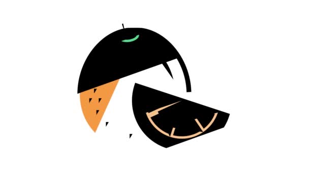 橙色芳香疗法彩色图标动画 — 图库视频影像