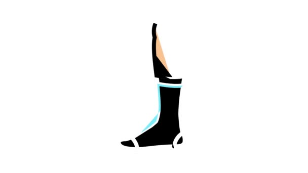 Animation des Textilsocken-Farb-Symbols — Stockvideo