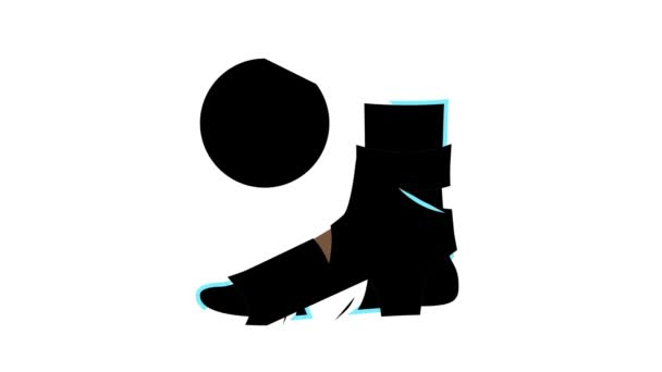 Nutzlose Socken Farb-Icon-Animation — Stockvideo