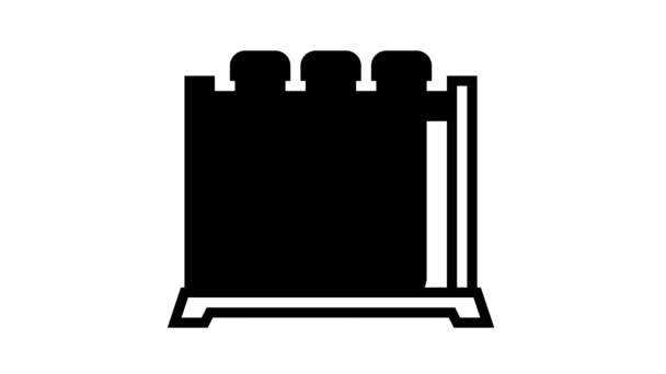 Animação ícone linha rack tubo de teste — Vídeo de Stock