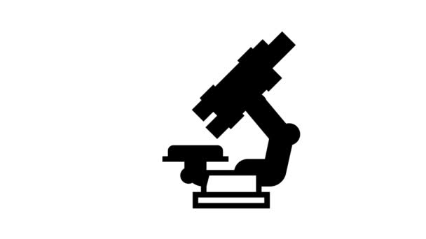 Microscope pour l'animation d'icône de ligne de recherche — Video