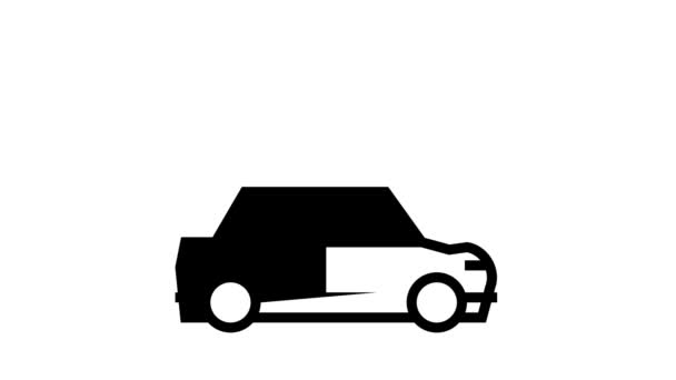Carro reparação linha ícone animação — Vídeo de Stock