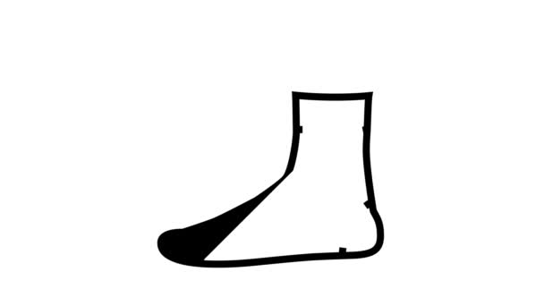 Linha de meias de verão ícone animação — Vídeo de Stock