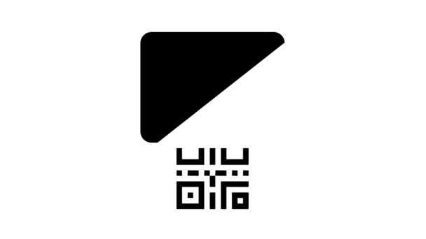 Qr code voor het vinden van product lijn pictogram animatie — Stockvideo