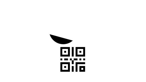 Qr code pour l'animation d'icône de ligne de paiement — Video
