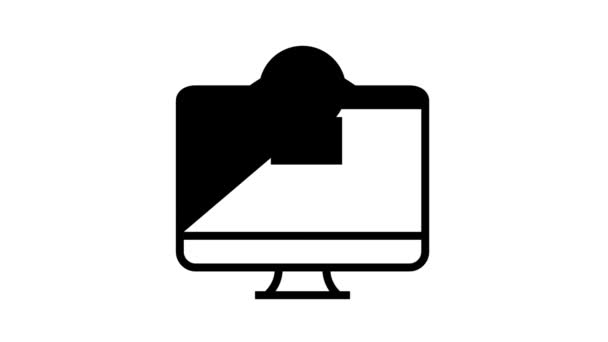 安全计算机应用程序行图标动画 — 图库视频影像