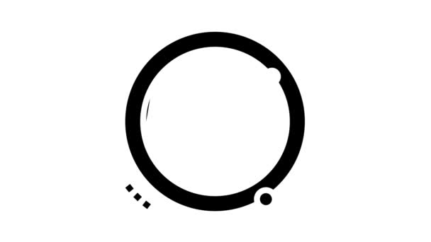 Atom core glyph icon animation — Stock Video