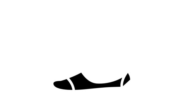 Animace ikon neviditelných ponožek — Stock video