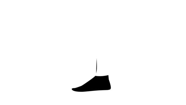 緩んだ靴下のグリフアイコンアニメーション — ストック動画
