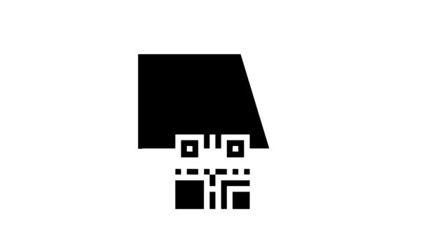 Qr code internet website glyph icon animation — Stockvideo