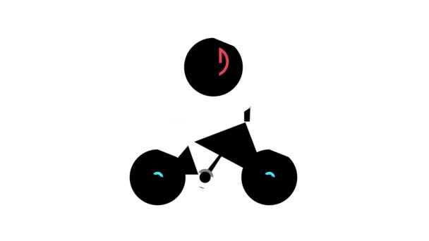 Komplex cykel reparation färg ikon animation — Stockvideo