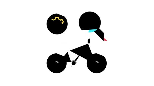 Komplex cykel underhåll färg ikon animation — Stockvideo