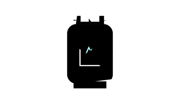 Gas barrel color icon animation — Stock Video