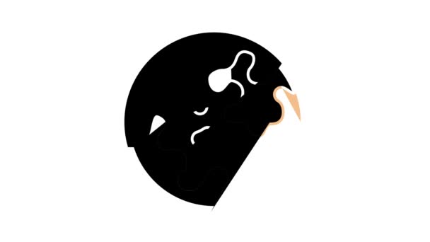 Vitiligo enfermedad de la piel color icono de animación — Vídeos de Stock