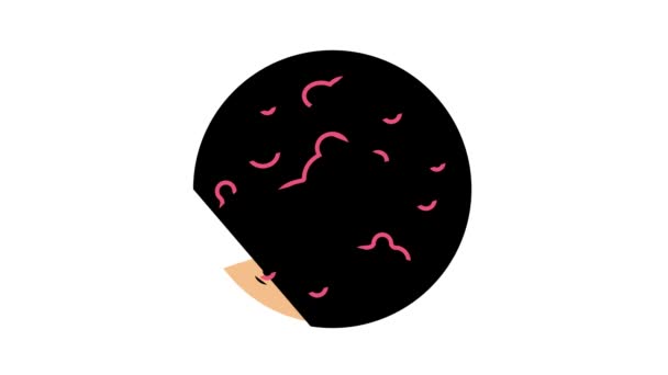 Urtikaria hudsjukdom färg ikon animation — Stockvideo