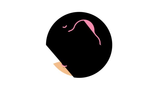 Psoriasis hudsjukdom färg ikon animation — Stockvideo