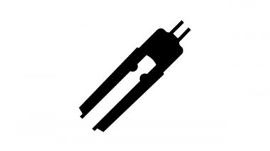 bisiklet çatalı düz çizgi simgesi canlandırması