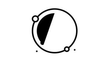 Güneş sistemi çizgi simgesi canlandırması