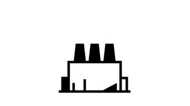 enerji fabrikası çizgi canlandırması