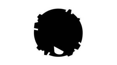 Ay dünyası doğal uydu sembolü animasyonu