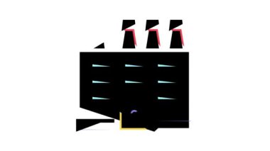 kapalı fabrika renk simgesi canlandırması