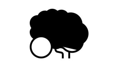 Beyin nakli çizgi simgesi canlandırması