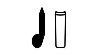 makas ve cımbız çizgi simgesi canlandırması