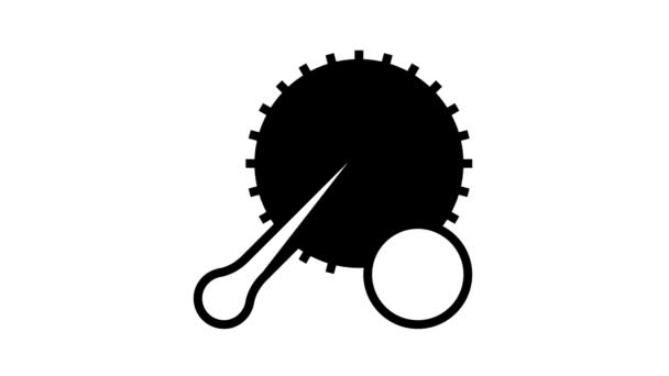 Bicicleta bielas de conexão linha de substituição ícone animação — Vídeo de Stock