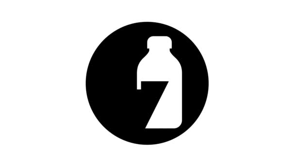 Animation zur Glyphen-Ikone des Milchkaufhauses — Stockvideo