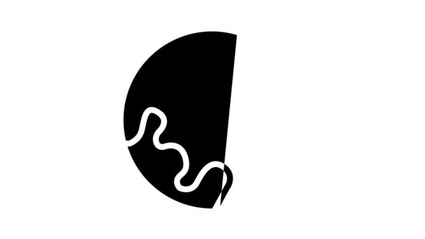 Анимированная глифическая икона болезни витилиго — стоковое видео