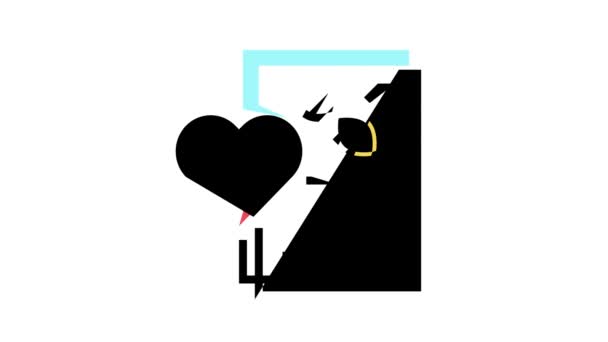 Dna onderzoek voor harttransplantatie kleur pictogram animatie — Stockvideo
