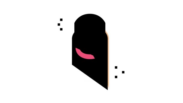 Animace ikon barev nehtů manikúry — Stock video