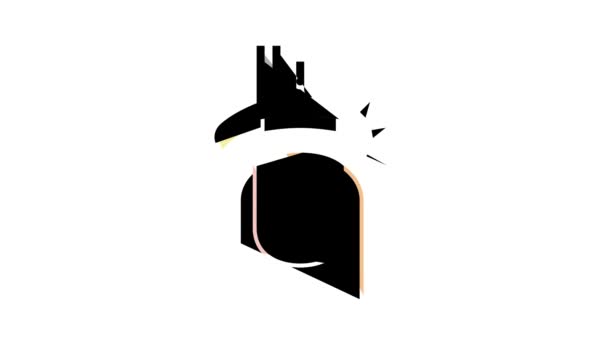 Animação ícone de cor de corte de unhas — Vídeo de Stock