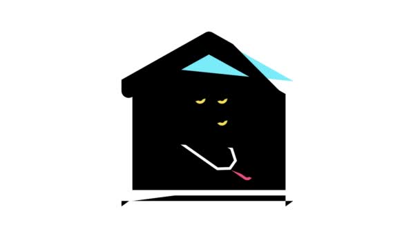 Lékařské ošetření na domácí barevné ikony animace — Stock video