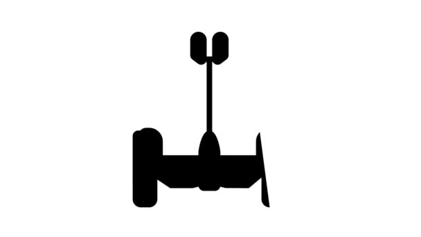Segway araç çizgisi simgesi canlandırması — Stok video