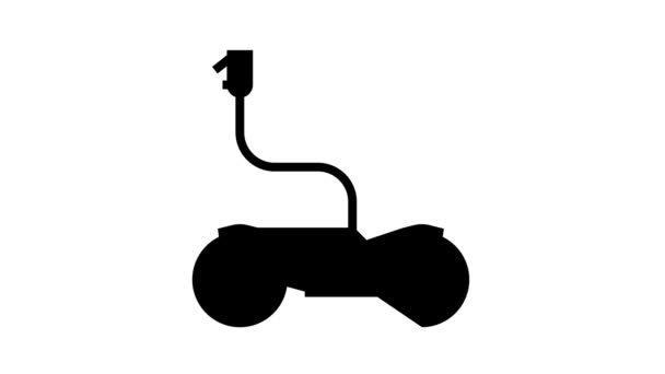 Veículo motorizado ícone de linha de transporte animação — Vídeo de Stock