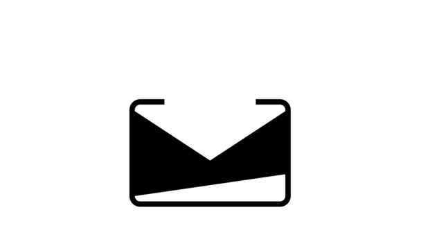Mail com animação ícone linha bomba — Vídeo de Stock
