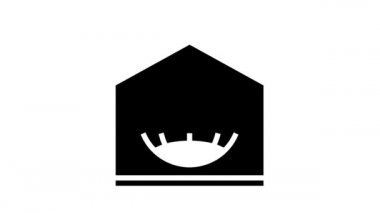 evdeki arama web sitesi glyph simge canlandırması