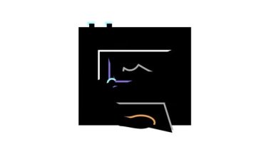 ayakkabı fabrikası ekipmanı renk ikonu canlandırması