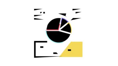 Infographic grafik çizelgesi renk canlandırması