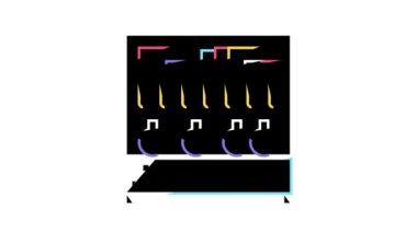 İlaç imalatı malzemeleri renk ikonu animasyonu