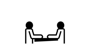 Röportaj el sıkışma çizgisi canlandırması