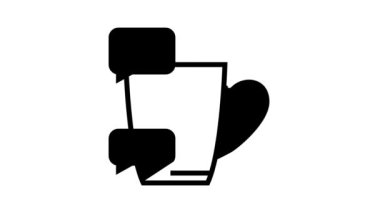 kahve molası iletişim hattı simgesi canlandırması