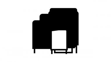 İlaç imalat hattı simgesi animasyonu