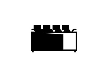 işçi kontrole üretim süreci çizgi canlandırması